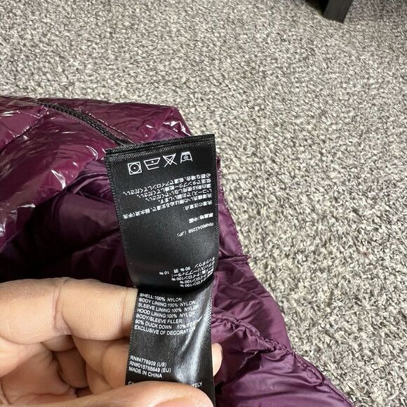 Orolay Women's Short Down Jacket Inclined Zipper Sporty Winter Coat Sz L Purple - Picture 8 of 9